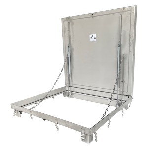 90Χ90-B125, ΚΑΛ ΦΡΕΑΤΙΩΝ ΕΠΕΝΔΥΣΗΣ INOX (AISI 316) ME 2 (+1) ΑΜΟΡΤΙΣΕΡ Επιγεμιζόμενα καλλύμματα με αμορτισερ B125