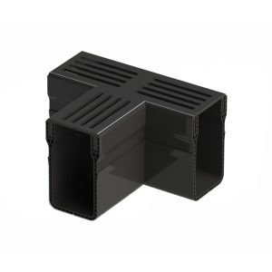 T ΣΥΝΔΕΣΗ - STAR DRAIN 65 - ΜΑΥΡΗ Kανάλια με σχάρες αλουμινίου (STAR DRAIN)