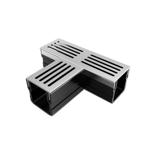 T ΣΥΝΔΕΣΗ – MINI STAR DRAIN 65 – ΓΚΡΙ Kανάλια με σχάρες αλουμινίου (STAR DRAIN) - mini