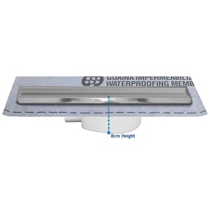 95CM ΙΝΟΧ ΚΑΝΑΛΙ-ΣΧΑΡΑ ΕΠΕΝΔΥΣΗΣ P / ΣΙΦΩΝΙ 36 l/min & ΜΕΜΒΡΑΝΗ (1τμ) Με σχάρες επένδυσης