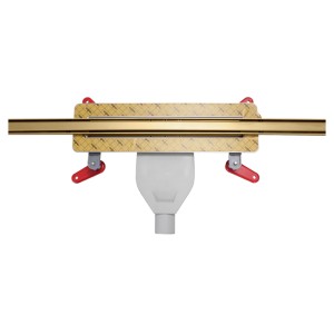 120CM – SLIM LINE INOX ΚΑΝΑΛΙ-ΣΧΑΡΑ LIN GOLD MATT / ΣΙΦΩΝΙ 36 l/min & ΜΕΜΒΡΑΝΗ (0,45τμ)